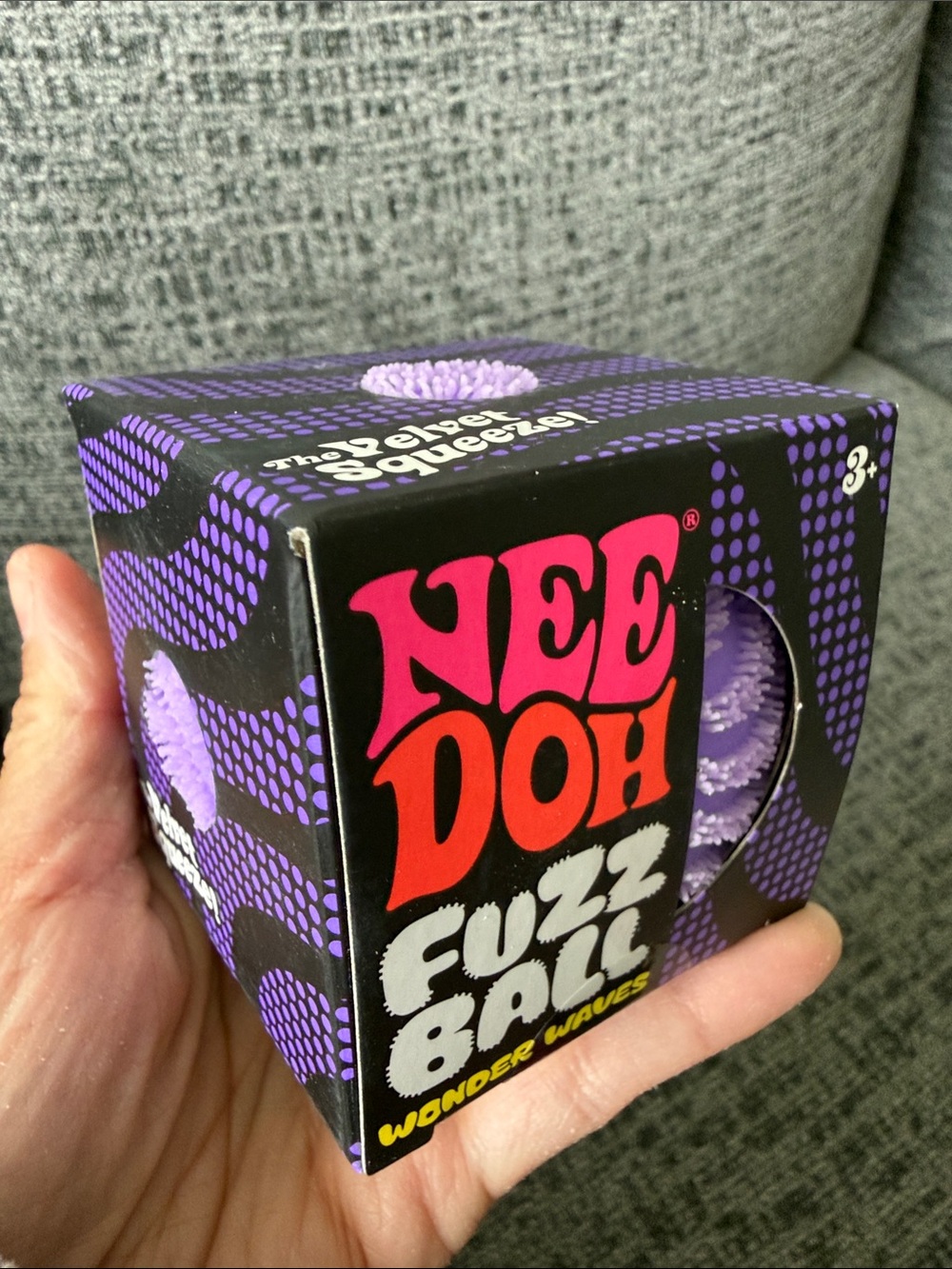 BNIB NeeDoh Fuzz Ball Wonder Waves, Purple